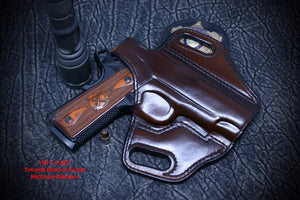 1911 4.25 inch with TLR-6 Thumb Break Slide Leather Holster