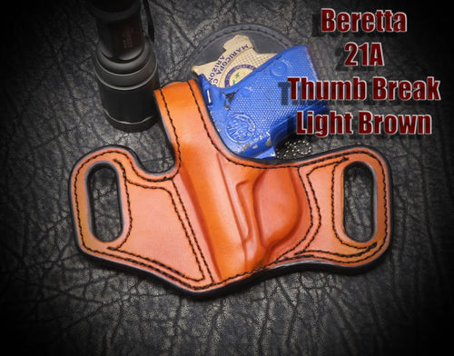 Beretta 21A Thumb Break Slide Leather Holster