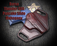 Bersa Thunder 380+ plus with Laserlyte laser Pancake Slide Leather Holster