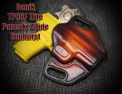 Canik TP9 SF Pancake Slide Leather Holster