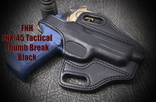 FNH FNX-45 Tactical Thumb Break Slide Leather Holster
