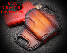 Glock G19 Gen 4 Generation 4 with TLR7 Pancake Slide Leather Holster