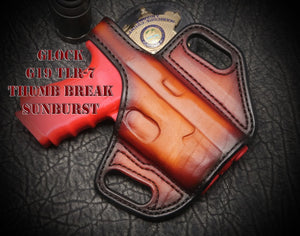 Glock G17 with TLR-7 Thumb Break Slide Leather Holster