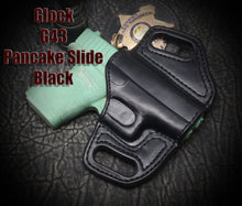 Glock G43X Pancake Slide Leather Holster