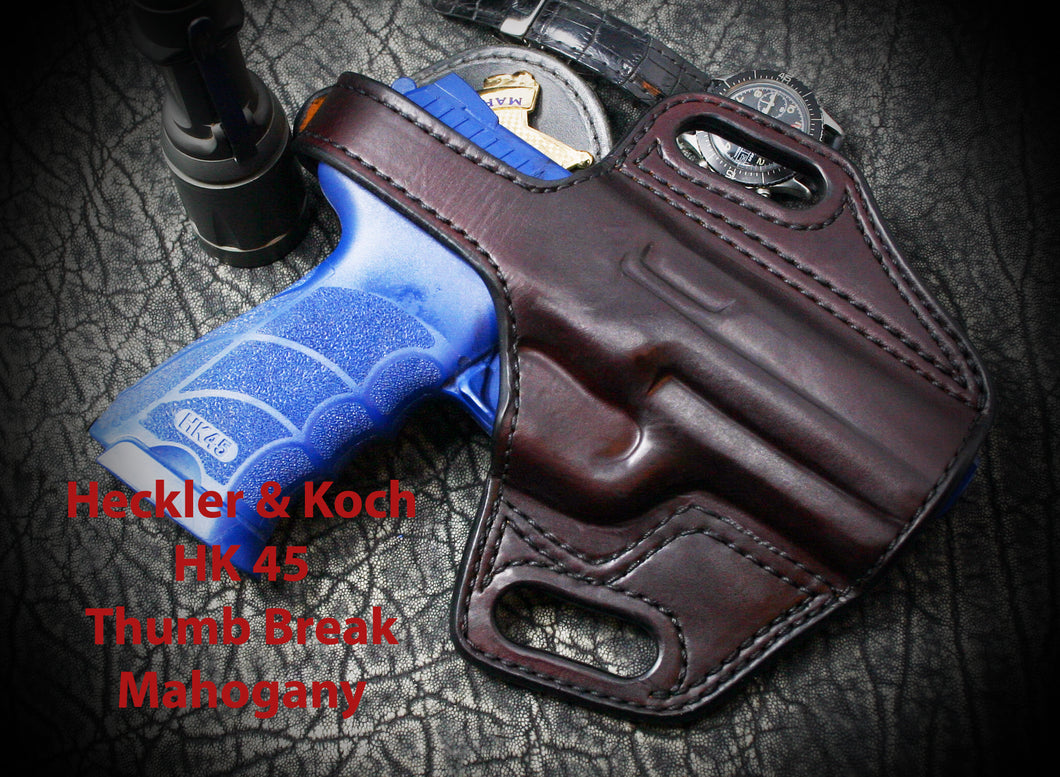 Heckler & Koch HK45 Tactical Compact Thumb Break Slide Leather Holster