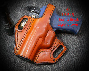 Glock G19X Thumb Break Slide Leather Holster