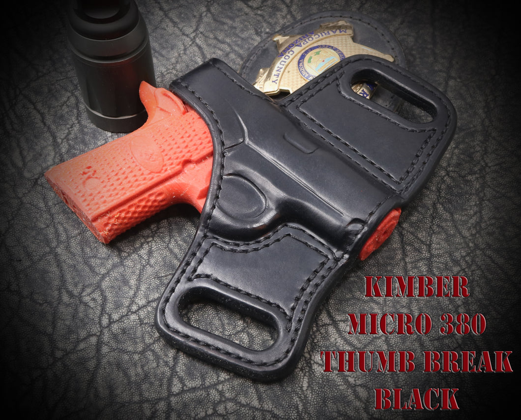 Kahr PM9/40 with Crimson Trace Thumb Break Slide Leather Holster