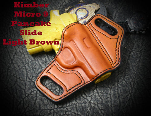NAA .22 mini revolver Pancake Slide Leather Holster