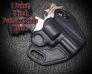 Smith & Wesson N Frame 4 inch. Pancake Slide Leather Holster.