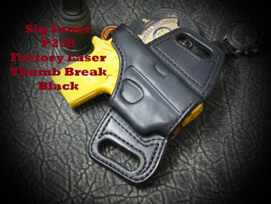 SCCY CPX 1 with TR10 Laser Thumb Break Slide Leather Holster