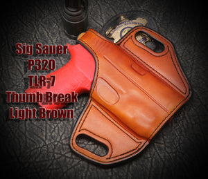Sig Sauer P220, P226 with Rail Thumb Break Slide Leather Holster