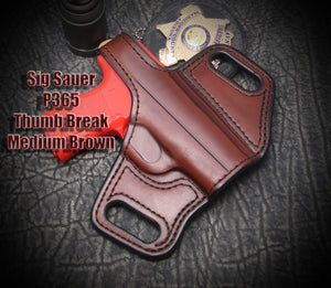 Sig Sauer P320 Compact 45 Thumb Break Slide Leather Holster