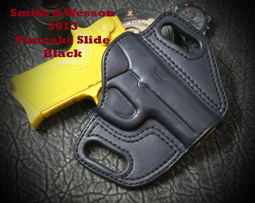 Smith & Wesson Model 3913. Pancake Slide Leather Holster.