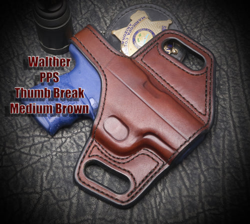 Walther PK380 Thumb Break Slide Leather Holster