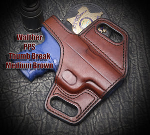 Walther PPX Thumb Break Slide Leather Holster