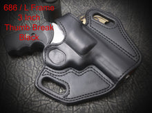 Smith & Wesson Model 686 3 inch 3" Thumb Break Slide Leather Holster