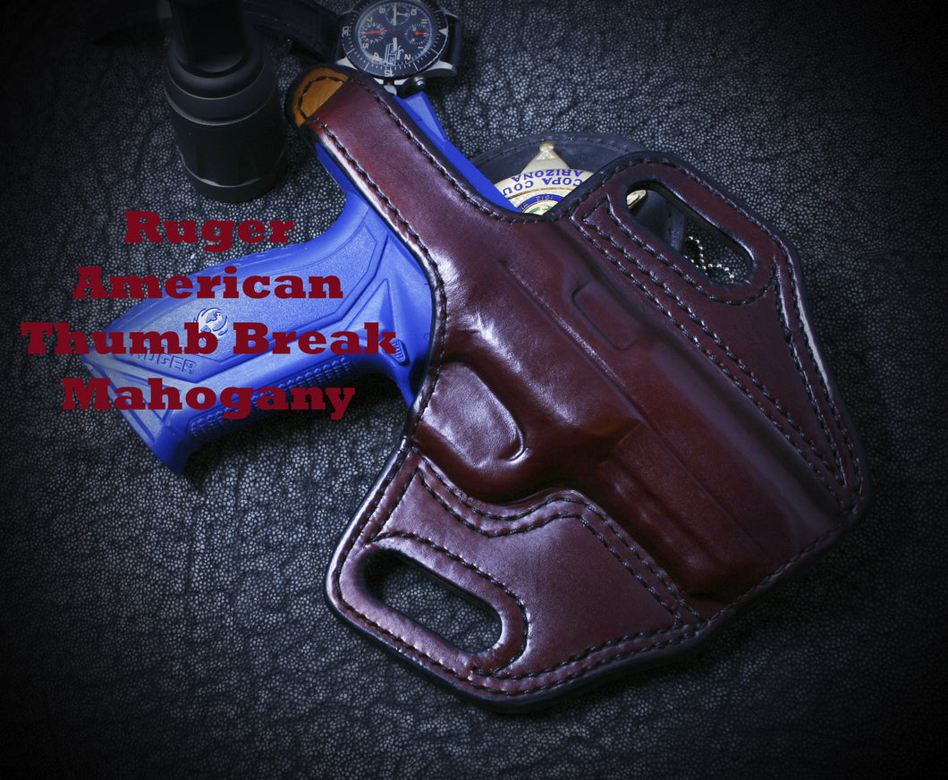 Ruger American 45 Thumb Break Slide Leather Holster